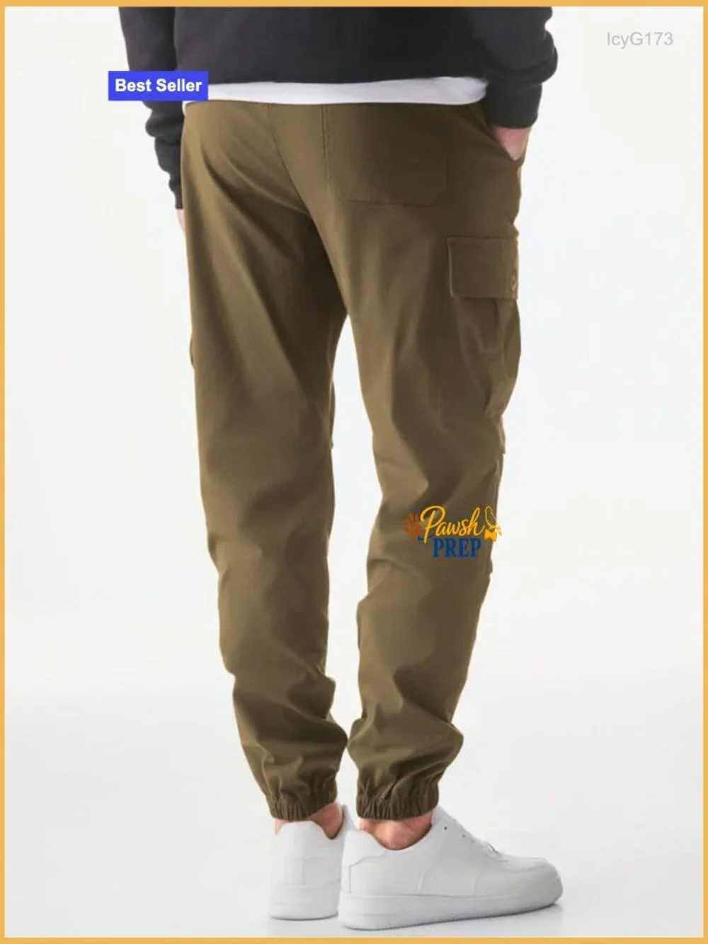 Men's Casual Cargo Joggers with Drawstring Elastic Waist Tapered Sweatpants